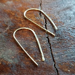 Hand-Hammered Threader Earrings: Choose your metal & size