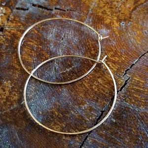 Hand-Hammered Hoops: Choose your metal & size