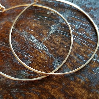 Hand-Hammered Hoops: Choose your metal & size - Image 3