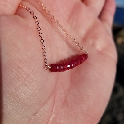 Ruby Gemstone Necklace - Image 3