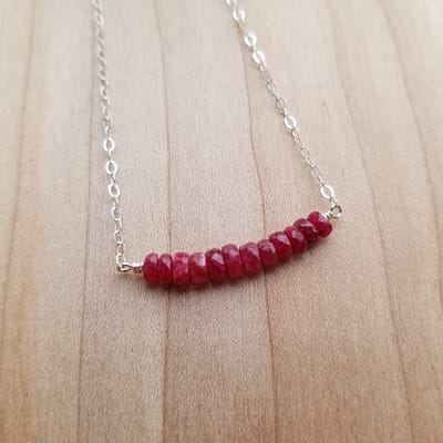 Ruby Gemstone Necklace - Image 4